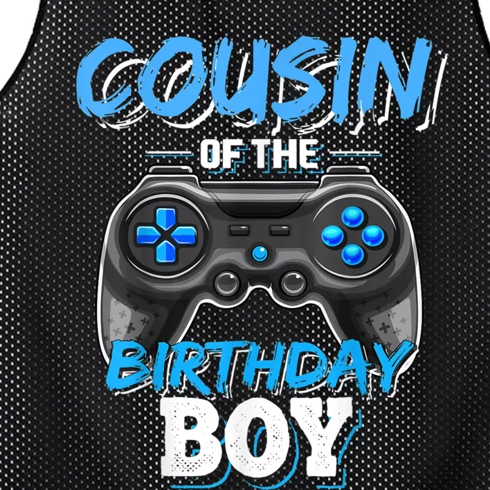 Cousin Of The Birthday Boy Matching Video Game Birthday Gift Mesh Reversible Basketball Jersey Tank