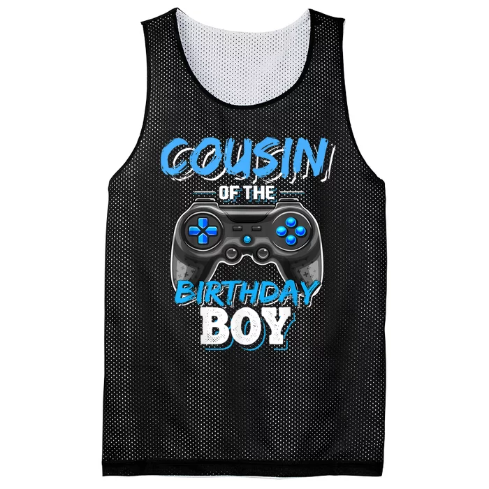 Cousin Of The Birthday Boy Matching Video Game Birthday Gift Mesh Reversible Basketball Jersey Tank