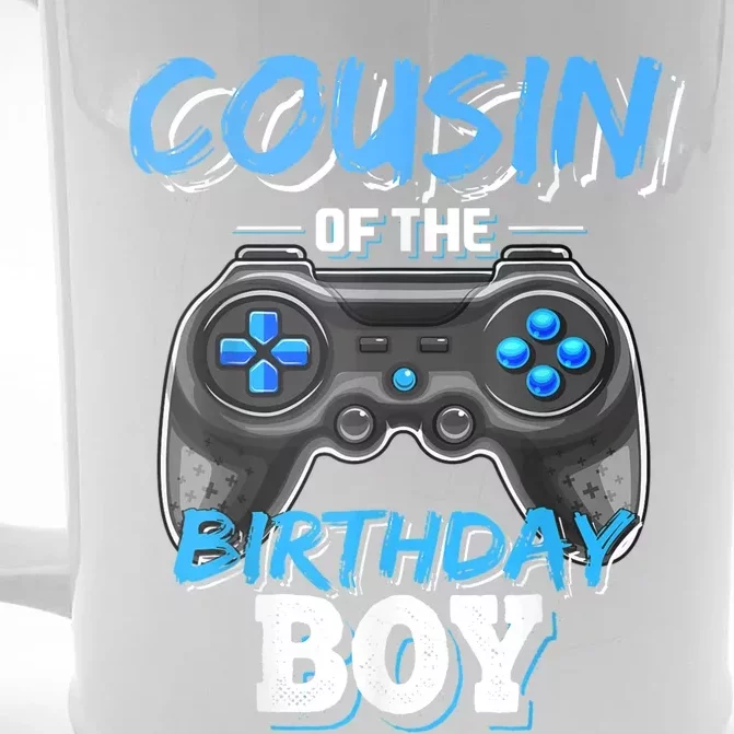 Cousin Of The Birthday Boy Matching Video Game Birthday Gift Front & Back Beer Stein