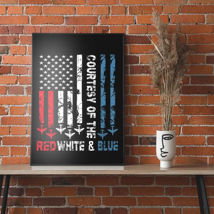 Courtesy Of The Red White And Blue Vintage America Us Flag Poster