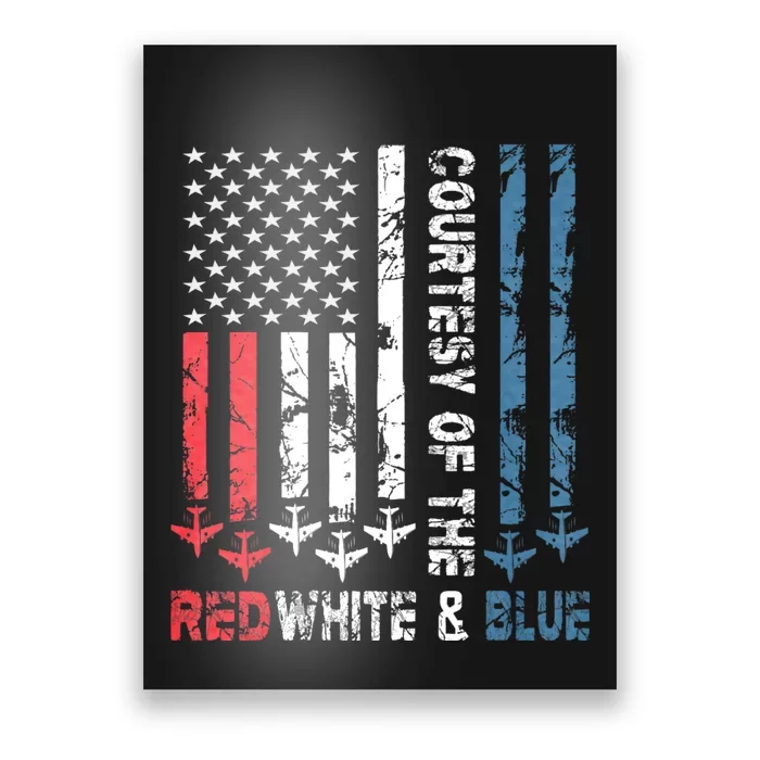 Courtesy Of The Red White And Blue Vintage America Us Flag Poster