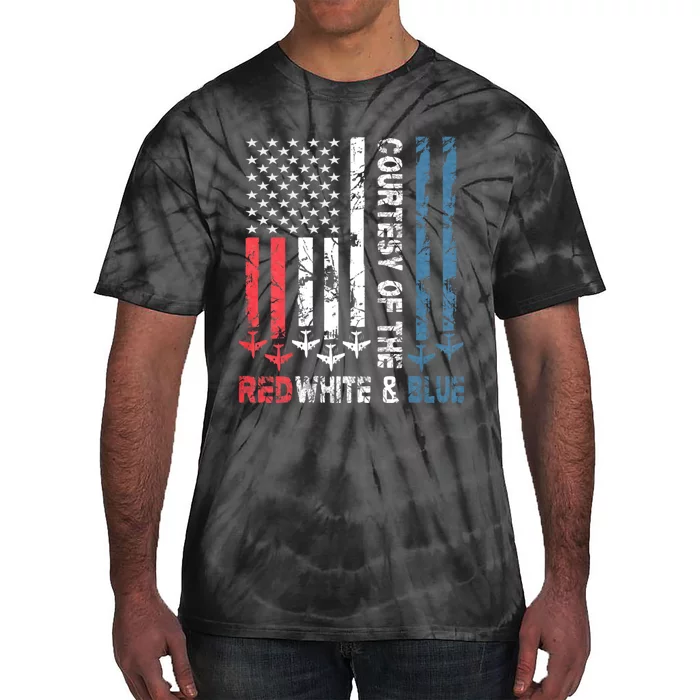 Courtesy Of The Red White And Blue Vintage America Us Flag Tie-Dye T-Shirt