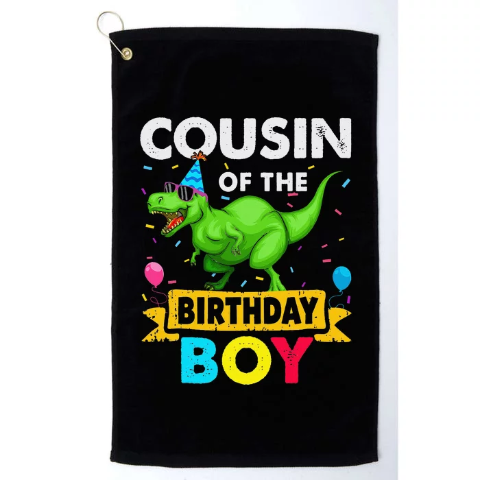 Cousin of the Birthday Dinosaur Saurus Family Matching Platinum Collection Golf Towel