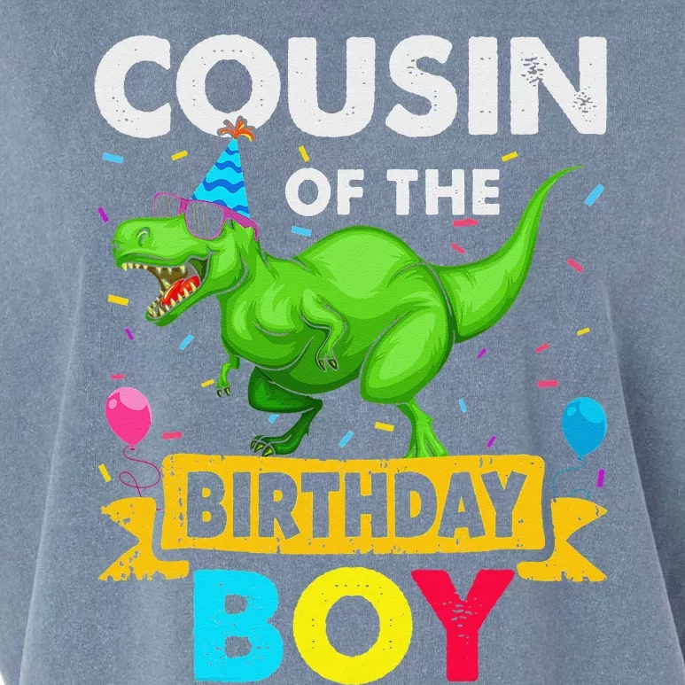 Cousin of the Birthday Dinosaur Saurus Family Matching Garment-Dyed Women's Muscle Tee