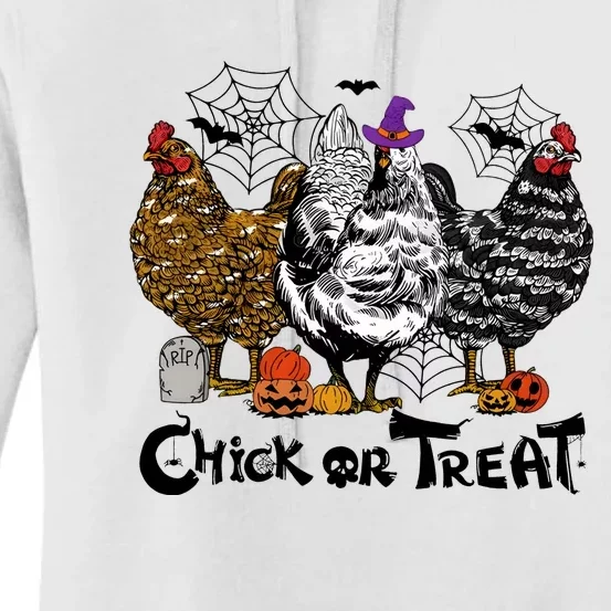 Chick Or Treat Halloween Spooky Chicken Women's Pullover Hoodie