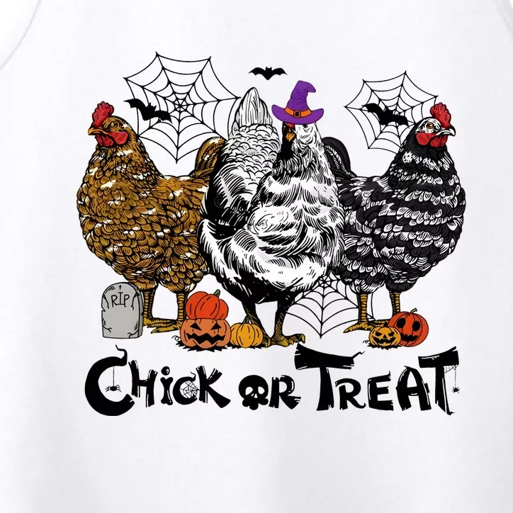 Chick Or Treat Halloween Spooky Chicken Performance Tank