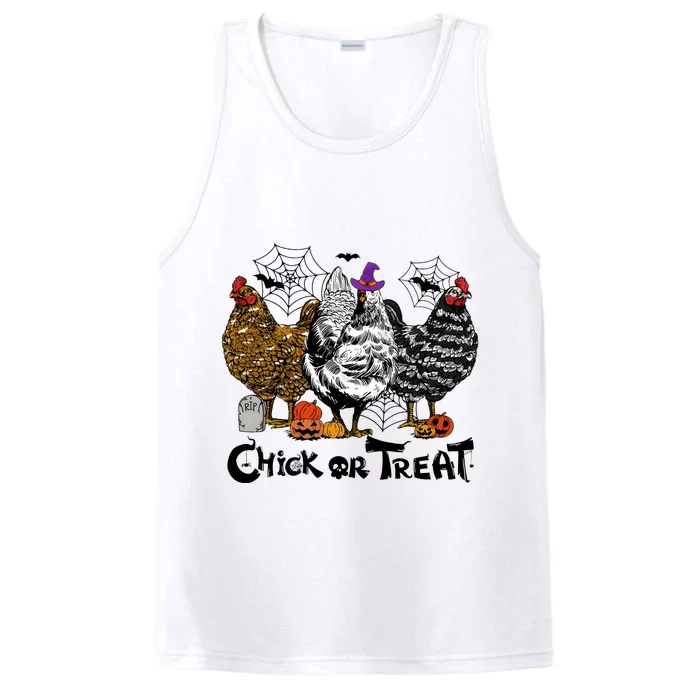 Chick Or Treat Halloween Spooky Chicken Performance Tank