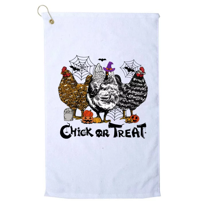 Chick Or Treat Halloween Spooky Chicken Platinum Collection Golf Towel