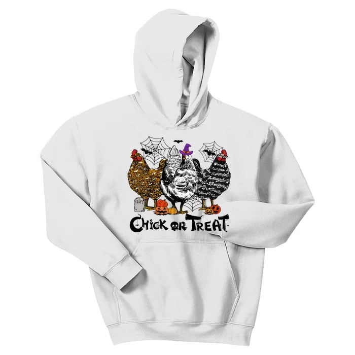 Chick Or Treat Halloween Spooky Chicken Kids Hoodie