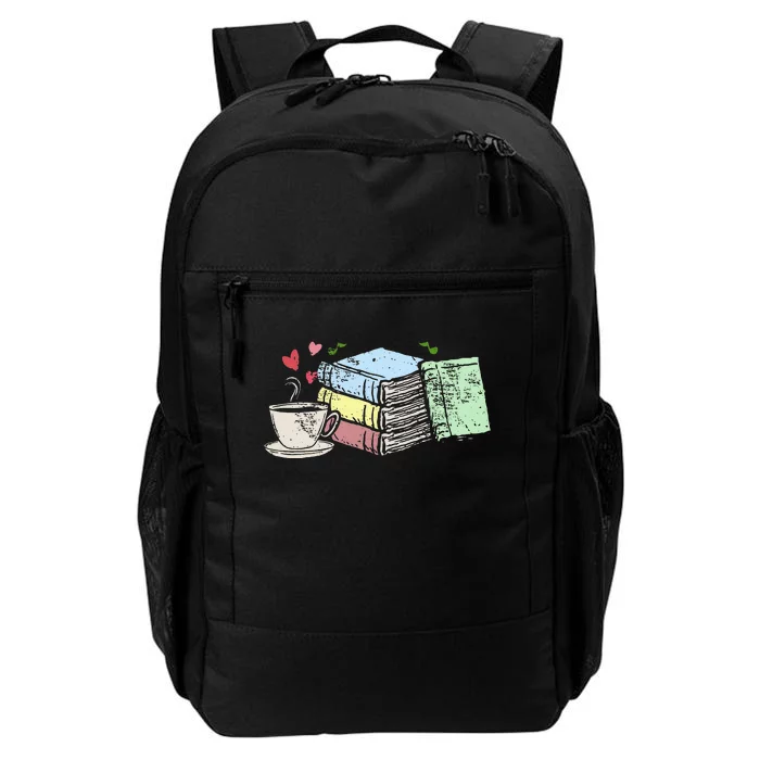 Cup Of Tea Coffee And Book Lover Daily Commute Backpack