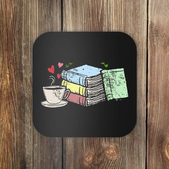 Cup Of Tea Coffee And Book Lover Coaster