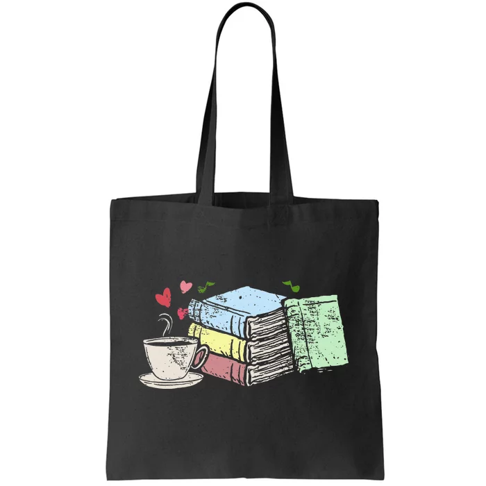 Cup Of Tea Coffee And Book Lover Tote Bag