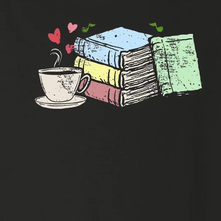 Cup Of Tea Coffee And Book Lover Toddler Long Sleeve Shirt