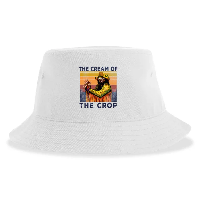 Cream Of The Crop Wrestling Retro Funny Sustainable Bucket Hat