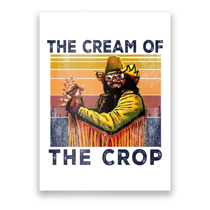 Cream Of The Crop Wrestling Retro Funny Poster