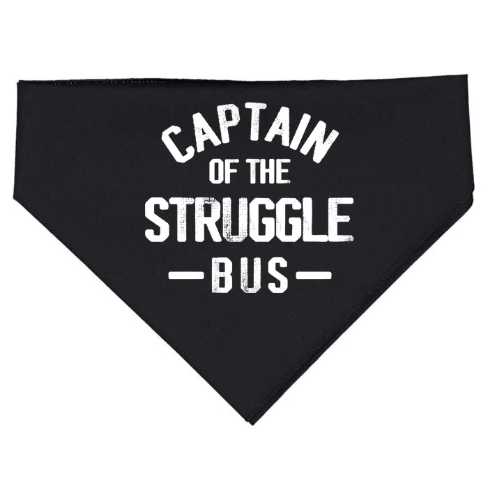 Captain Of The Struggle Bus Funny Gift Dad Struggle USA-Made Doggie Bandana