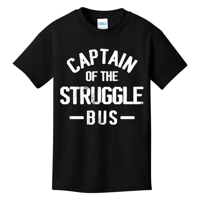 Captain Of The Struggle Bus Funny Gift Dad Struggle Kids T-Shirt