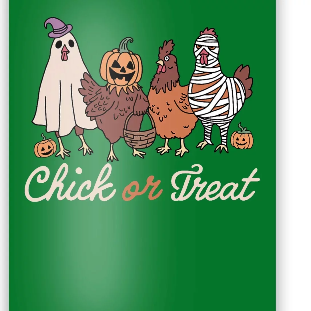 Chick Or Treat Halloween Witch Spooky Chicken Poster