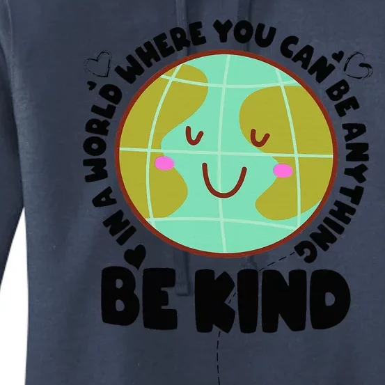 Cute Orange Unity Day Antibullying Awareness Be Kind Women's Pullover Hoodie