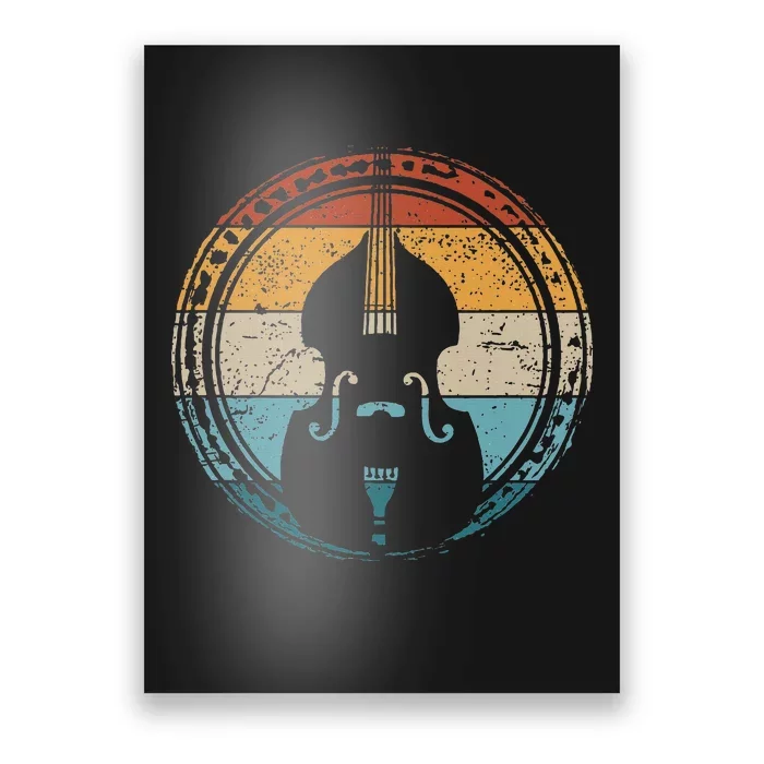 Contrabass Orchestra Upright Bass Retro Double Bass Poster