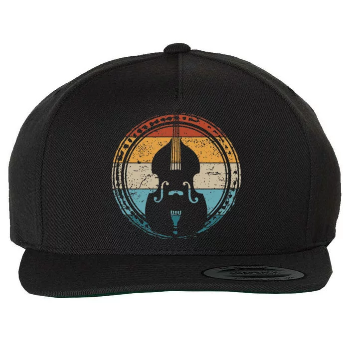 Contrabass Orchestra Upright Bass Retro Double Bass Wool Snapback Cap