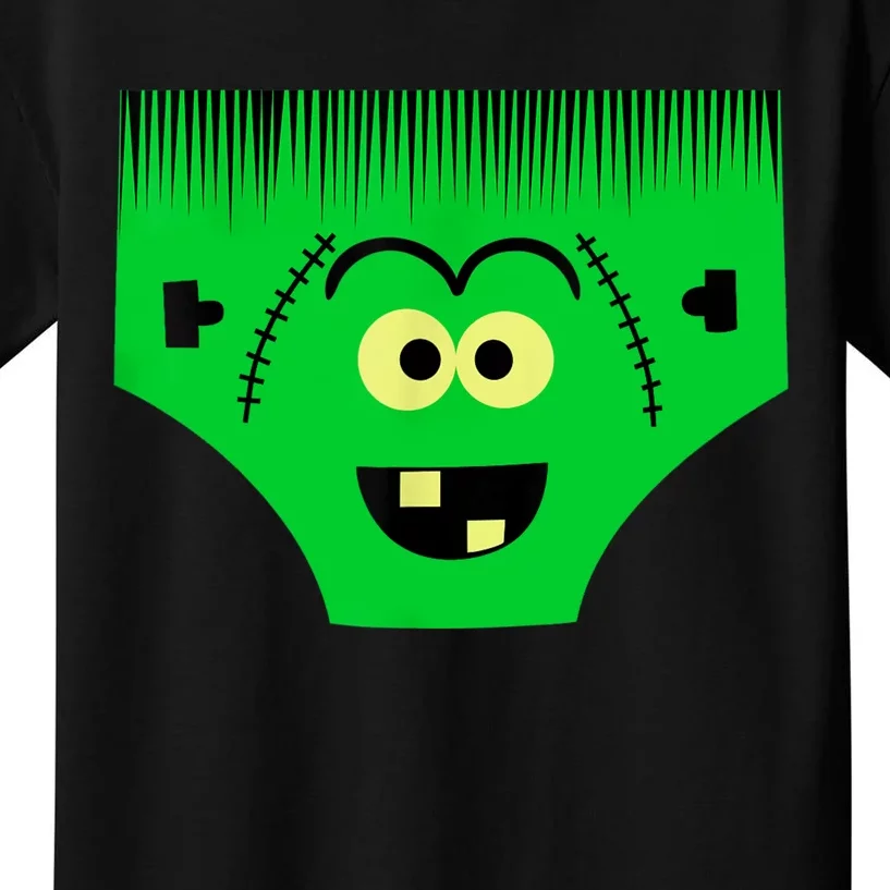 Creepy Of Underwear Face Halloween Costume Kids T-Shirt