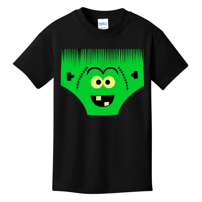 Creepy Of Underwear Face Halloween Costume Kids T-Shirt