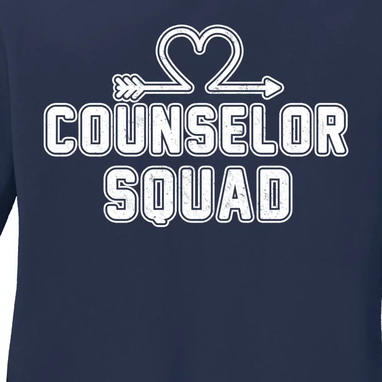 Counselor Squad Heart Ladies Long Sleeve Shirt