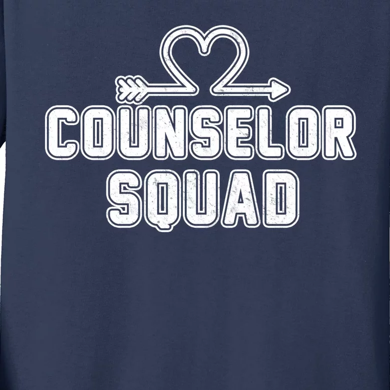 Counselor Squad Heart Kids Long Sleeve Shirt