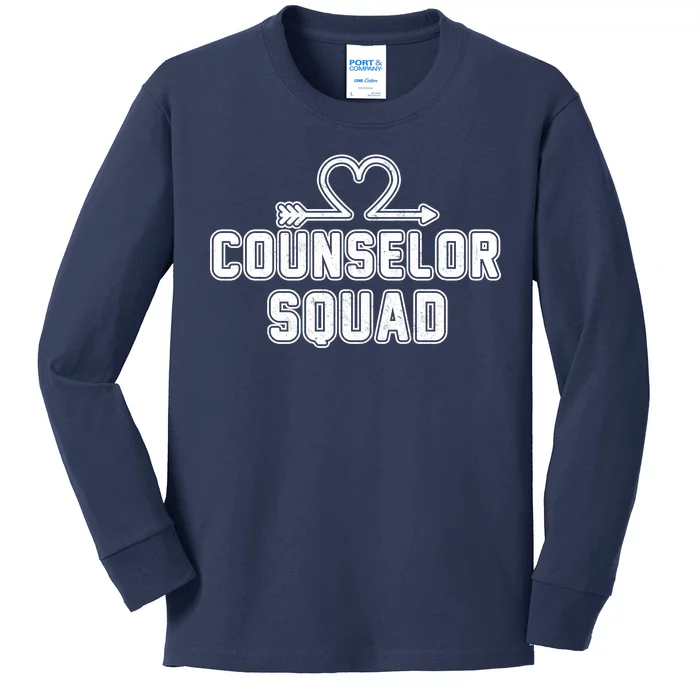 Counselor Squad Heart Kids Long Sleeve Shirt