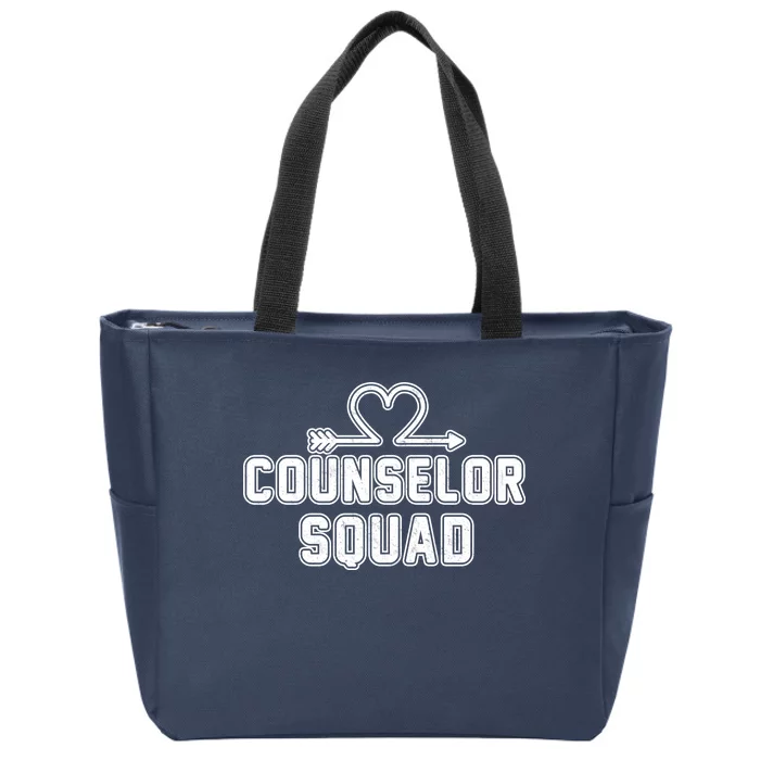 Counselor Squad Heart Zip Tote Bag