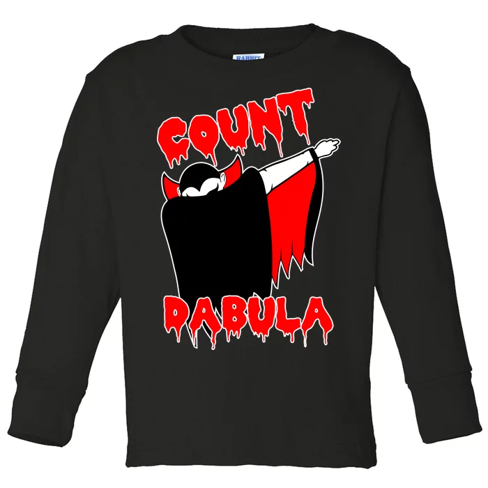 Count Dabula Bloody Vampire Halloween Toddler Long Sleeve Shirt