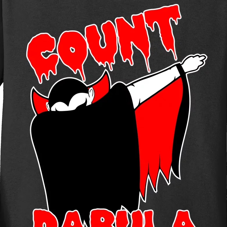 Count Dabula Bloody Vampire Halloween Kids Long Sleeve Shirt