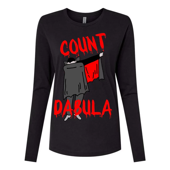 Count Dabula Dabbing Vampire Halloween Womens Cotton Relaxed Long Sleeve T-Shirt