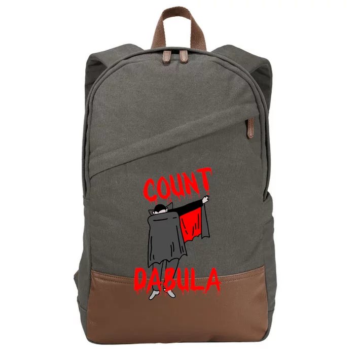 Count Dabula Dabbing Vampire Halloween Cotton Canvas Backpack