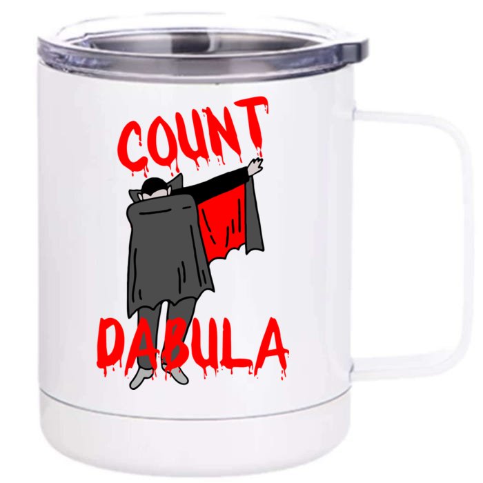 Count Dabula Dabbing Vampire Halloween Front & Back 12oz Stainless Steel Tumbler Cup