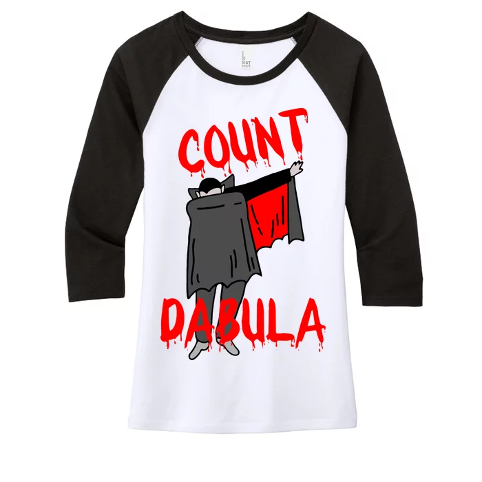 Count Dabula Dabbing Vampire Halloween Women's Tri-Blend 3/4-Sleeve Raglan Shirt