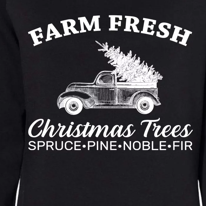 Country Farm Fresh Christmas Trees Womens California Wash Sweatshirt