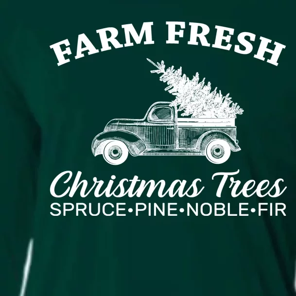 Country Farm Fresh Christmas Trees Cooling Performance Long Sleeve Crew