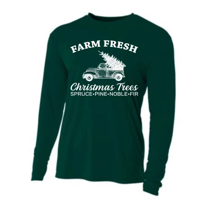 Country Farm Fresh Christmas Trees Cooling Performance Long Sleeve Crew