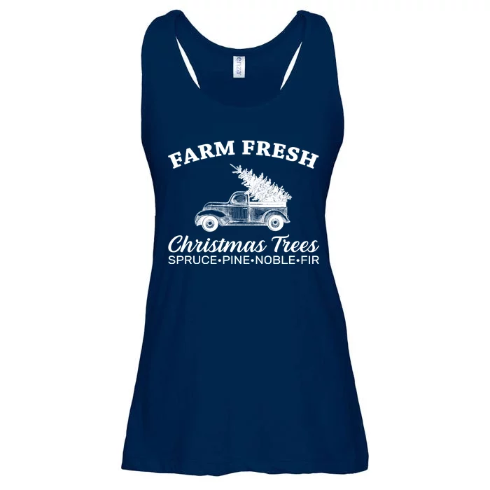 Country Farm Fresh Christmas Trees Ladies Essential Flowy Tank