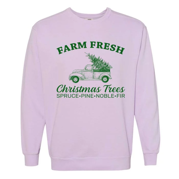 Country Farm Fresh Christmas Trees Garment-Dyed Sweatshirt