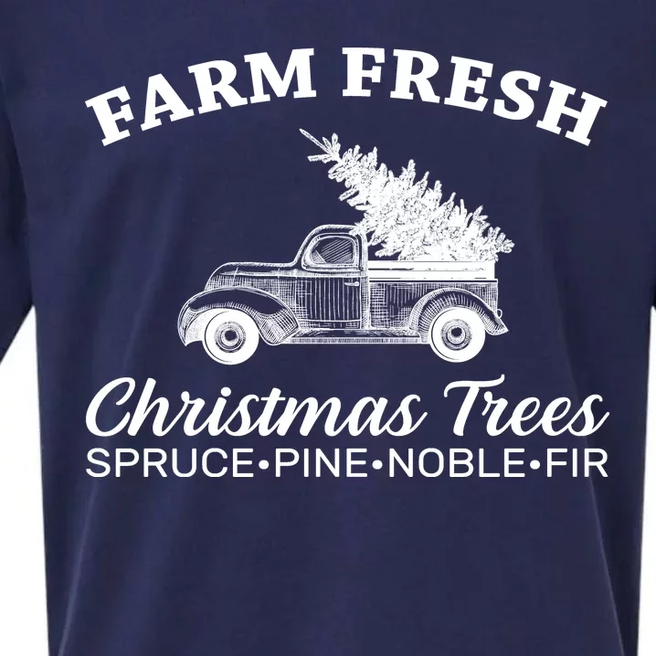 Country Farm Fresh Christmas Trees Sueded Cloud Jersey T-Shirt