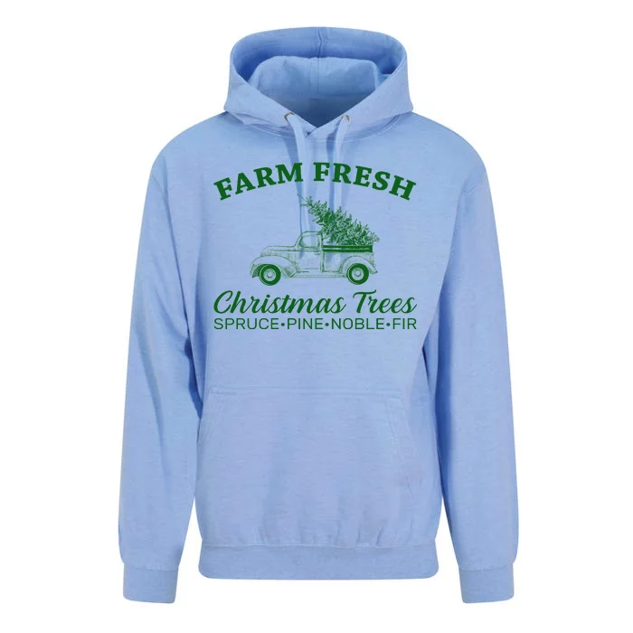 Country Farm Fresh Christmas Trees Unisex Surf Hoodie