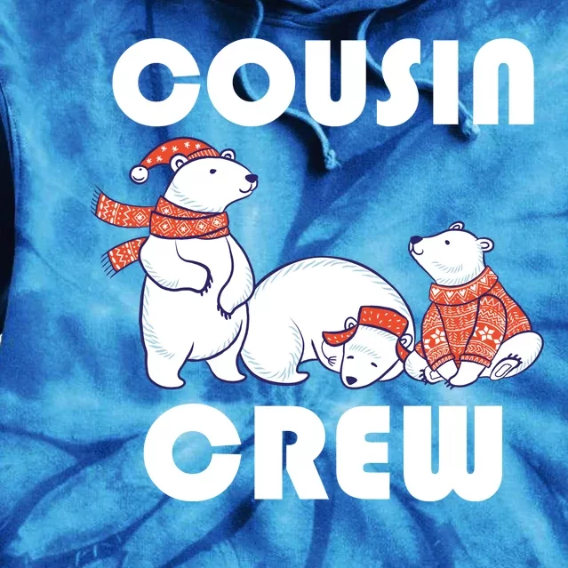 Cousin Crew Cute Polar Bears Tie Dye Hoodie