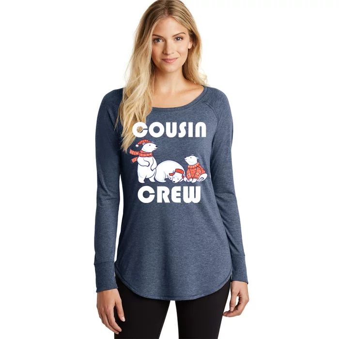 Cousin Crew Cute Polar Bears Women's Perfect Tri Tunic Long Sleeve Shirt