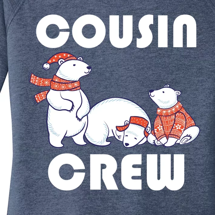 Cousin Crew Cute Polar Bears Women's Perfect Tri Tunic Long Sleeve Shirt