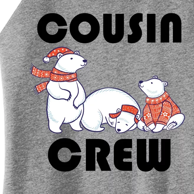 Cousin Crew Cute Polar Bears Women’s Perfect Tri Rocker Tank