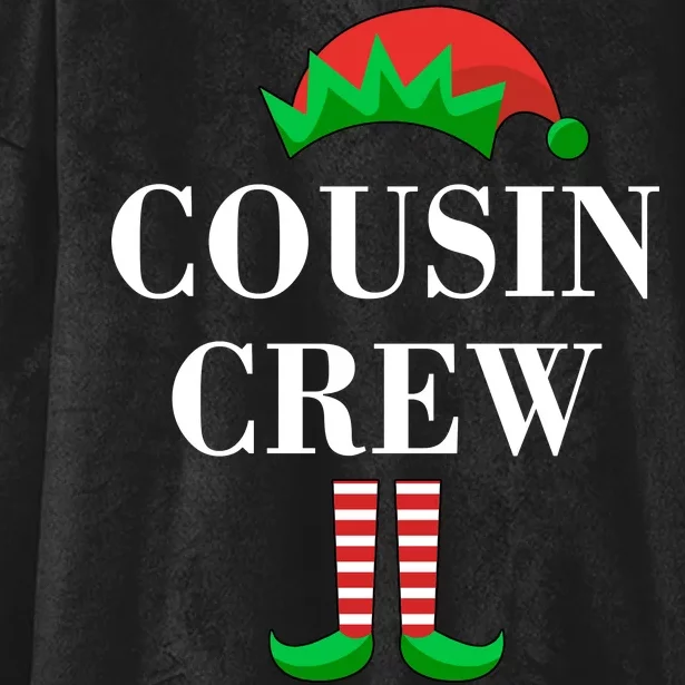 Cousin Crew Elf Family Matching Christmas Hooded Wearable Blanket