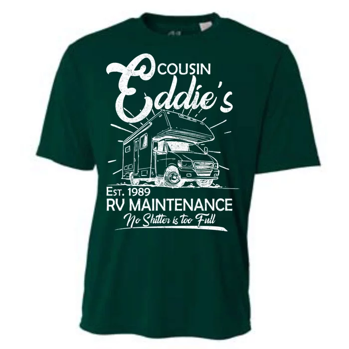 Cousin Eddie's RV Maintenance No Shitter Is Too Full Cooling Performance Crew T-Shirt